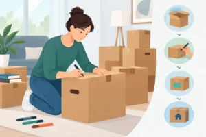 Umzugskartons richtig beschriften in 7 Schritten